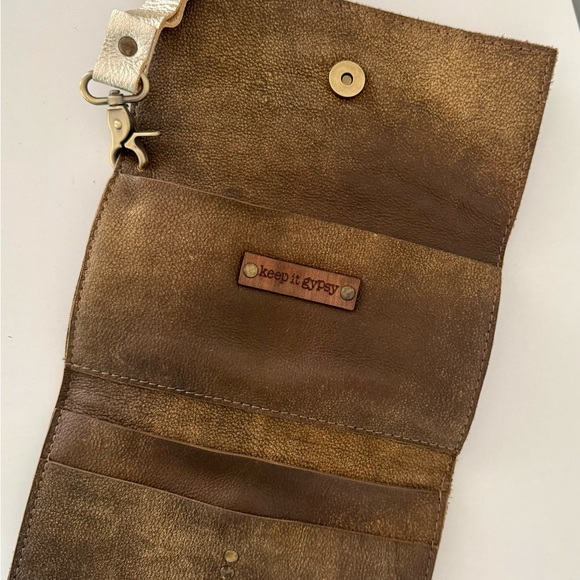 Upcycled LV Brown Embossed Women's Wallet - Picture 2 of 2